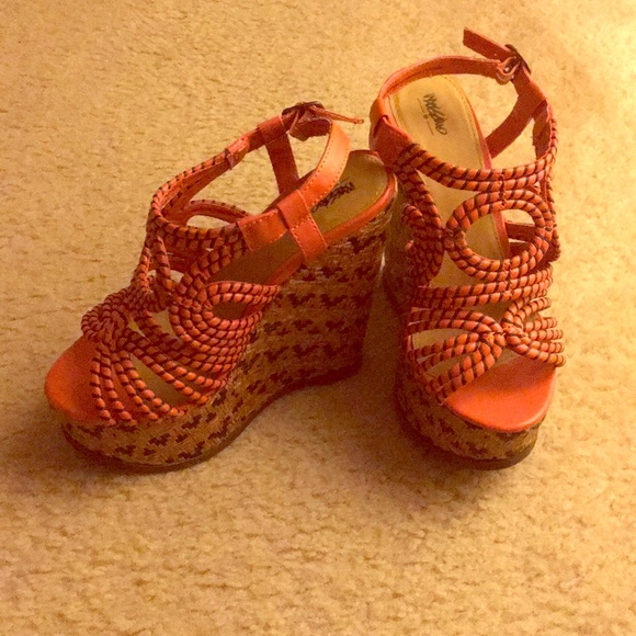 Mossimo Supply Co. Shoes - Orange and black wedges